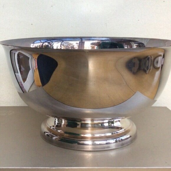 New Vintage 1980’s SHERIDAN SILVER PAUL REVERE BOWL 10” in Box Silver Plated - Picture 1 of 8